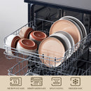 12/24pc Axyaa Sesame Glaze Stoneware Dinnerware Set - 4/6 Plates, Dessert & Bowl