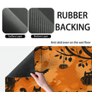 Axyaa Halloween Bat Owl Watercolor Drying Mat Black Absorbent Kitchen Mats