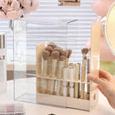 Axyaa Makeup Brush & Lipstick Holder, Divided Storage Rack for Dressing Table