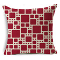 Geometric Linen Seat Cover 45x45cm for Home Decor - Axyaa