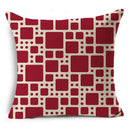 Geometric Linen Seat Cover 45x45cm for Home Decor - Axyaa