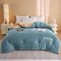 Axyaa Winter Quilt - Double-Sided Milk Fleece Embroidered Thickened Fleece Warm Quilt