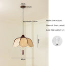 Axyaa Wood E27 Led Fabric Pendant Lights Chandelier Luminarias
