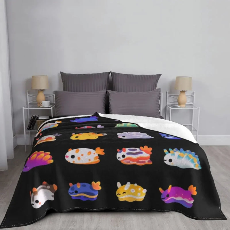 Axyaa Sea Slug Day Personalized Throw Blanket