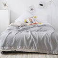 Axyaa Corn Grain Waffle Knitted Blanket - 100% Cotton Soft Bed Plaid