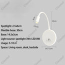 Axyaa LED Gooseneck Wall Lamp USB with Switch Bedroom Bedside Light
