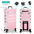 Axyaa 4-Tier Foldable Makeup Case for Beauty Pros