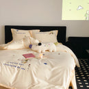 Axyaa Brushed Cotton Bedding Set with Sheets and Pillowcases