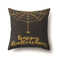 Axyaa Halloween Pumpkin Ghost Print Pillow Cover 45X45CM