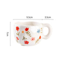 Axyaa Flower Heart Ceramic Mug, Irregular Creative Style Coffee Cup