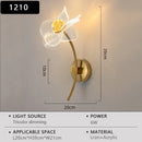 Axyaa Modern Luxury Flower Shaped LED Wall Lamp for Bedroom Living Room Dining Room