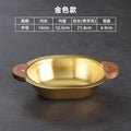 Axyaa Stainless Steel Salad Bowl with Wooden Handle for Children, Outdoor Picnic Tableware