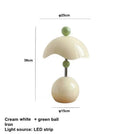 Axyaa Cream Wind LED Desk Lamp - Modern Eggshell Decorative Lighting for Home