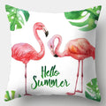 Axyaa Flamingo Sofa Pillow Cover 45cmX45cm Square Cushion Case Boho Style