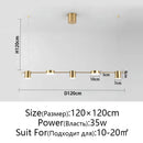 Axyaa Modern LED Ceiling Chandelier Dimmable Indoor Lighting Fixture