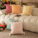 Axyaa Christmas Plaid Jacquard Pillow Cover - 45x45cm