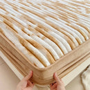 Axyaa Faux Rabbit Velvet Fitted Bed Sheet Single - High-Quality & Skin-Friendly Mattress Topper