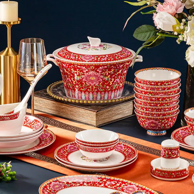 Axya™ Luxury 70-Piece Bone Dinnerware & Chopsticks Set