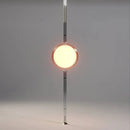 Axyaa Chrome Metal Floor Lamp with White Yellow Acrylic Ball - Modern Living Room Decor
