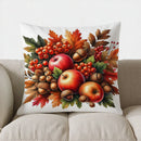 Axyaa Halloween Pumpkins & Wreath Decor Pillow Cover for Sofa, Bedroom, Car