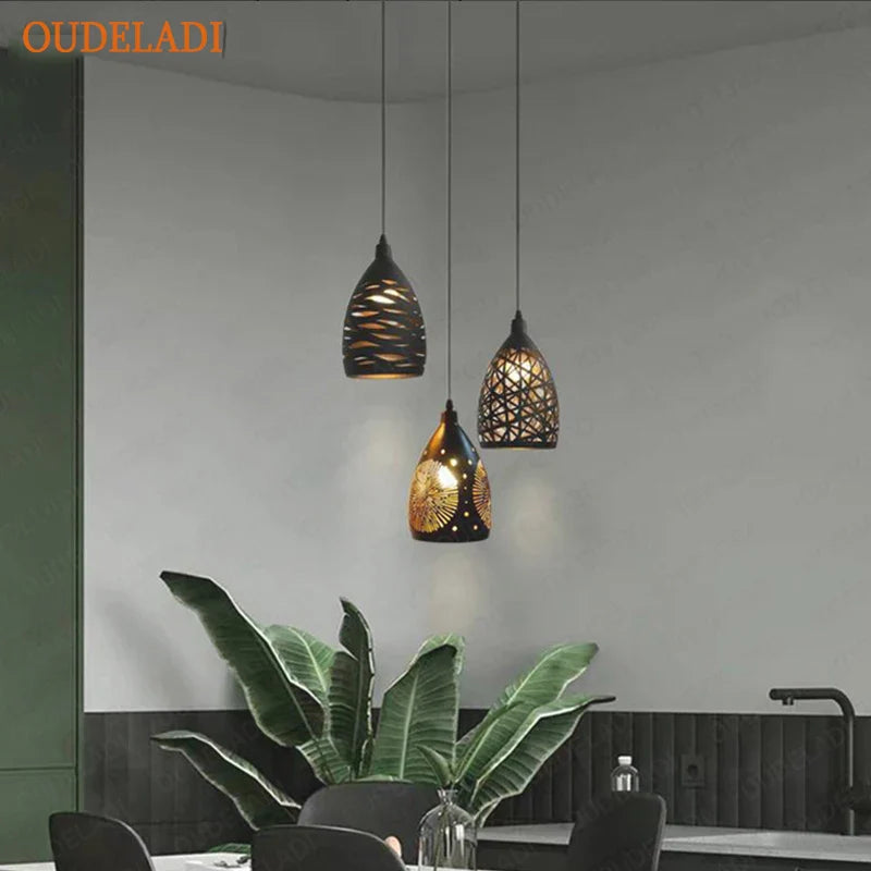 Axya Iron Cage LED Pendant Light for Living Room Restaurant Bar Decor