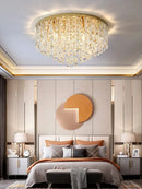 Axyaa Modern Crystal Ceiling Lamp with LED Lighting Fixtures