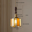 Axyaa Vintage LED Pendant Lamp with Copper Socket and Glass Shade