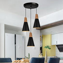 Axyaa Nordic Bar Wood Pendant Lights: Modern Aluminum Lamp Shade for Home Lighting