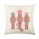 Christmas Party Pillowcase with Santa Claus & Snowman Print for Home Decoration by Axyaa.