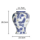 Axyaa Blue White Porcelain Vase Pots Flowers Arrangement Room Decor