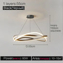 Axyaa Modern Ring Chandelier Creative Minimalist Home Electric Lamp