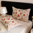 Axyaa Cotton Linen Gauze Jacquard Pillowcase Set, 48x74cm, Home Comfort Pair