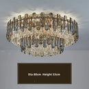 Axyaa Gold Crystal Stainless Steel Ceiling Light for Home Décor