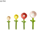 Axya Ceramic Flower Spoon Set Desktop Organizer Kitchen Dinnerware