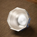 Axyaa Enamel Silver Tea Cup: High-end Chinese Kung Fu Master Ceramic Cup