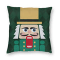 Nutcracker Doll Cushion Cover - Axyaa Square Throw Pillow for Christmas Home Decor