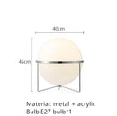 Axyaa Chrome Metal LED Floor Lamp with White Acrylic Ball - Modern Home Decor