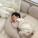 Axyaa Plaid Moon Pillow: Comfortable Newborn and Children's Waist Pillow