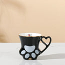 Axyaa Ceramic Cat Scratch Paw Cup - 300ml High Appearance Level Teacup Pair