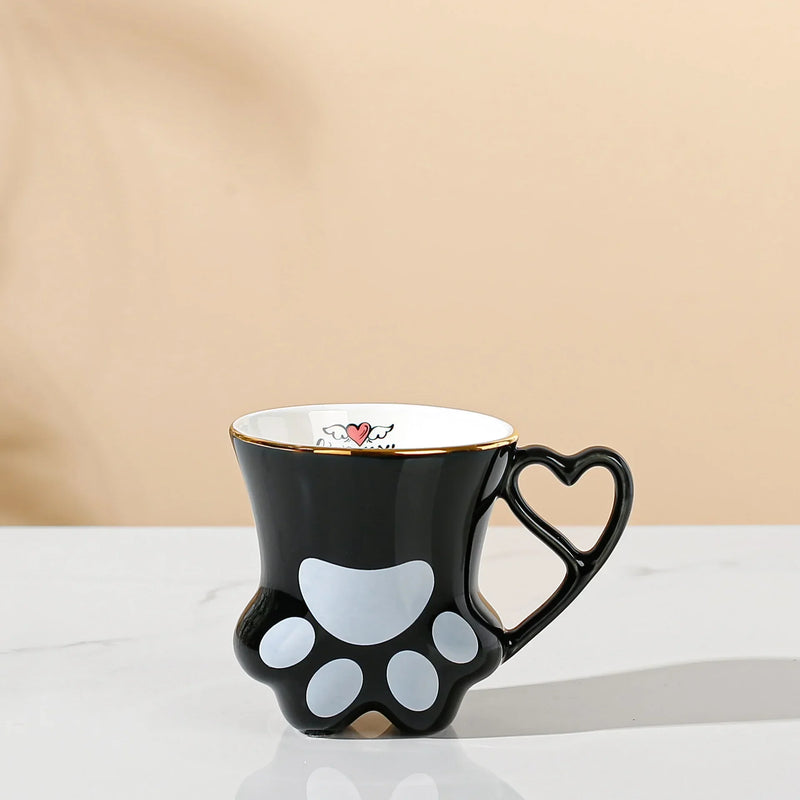 Axyaa Ceramic Cat Scratch Paw Cup - 300ml High Appearance Level Teacup Pair