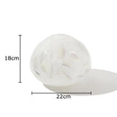 Axyaa Milky White Gradient Glass Vase for Floral Arrangement and Room Decor