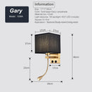 Axyaa Bedside LED Wall Lamp with USB Port, 1W Spotlight for Modern Indoor Lighting