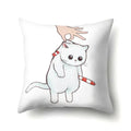 Cute Cat Cushion Cover by Axyaa: Cartoon Pets Pillow Case for Home Sofa Decor
