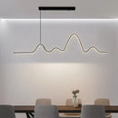 Axyaa Modern Wave Line Chandelier for Dining, Kitchen, and Office Decor