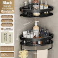 Axyaa Black Aluminum Towel Rack Holder 60CM with Hook and Tissue Holder