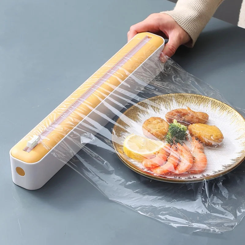 Axyaa Plastic Wrap Cutter & Food Film Dispenser Storage Box Kitchen Gadget
