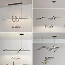 Spiral Dining Room LED Pendant Lights by Axyaa - Modern Kitchen Decor Lighting