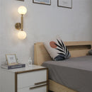 Nordic Glass Ball Wall Lamp Set by Axyaa: LED Indoor Lighting, White G9 Bulbs