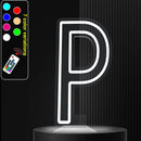 Axyaa Neon Letter Light Sign A-Z Alphabet with Color-Changing Illuminated Lights