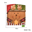 Axyaa Christmas Chair Sleeve Stool Santa Claus Elk Snowman Ornaments